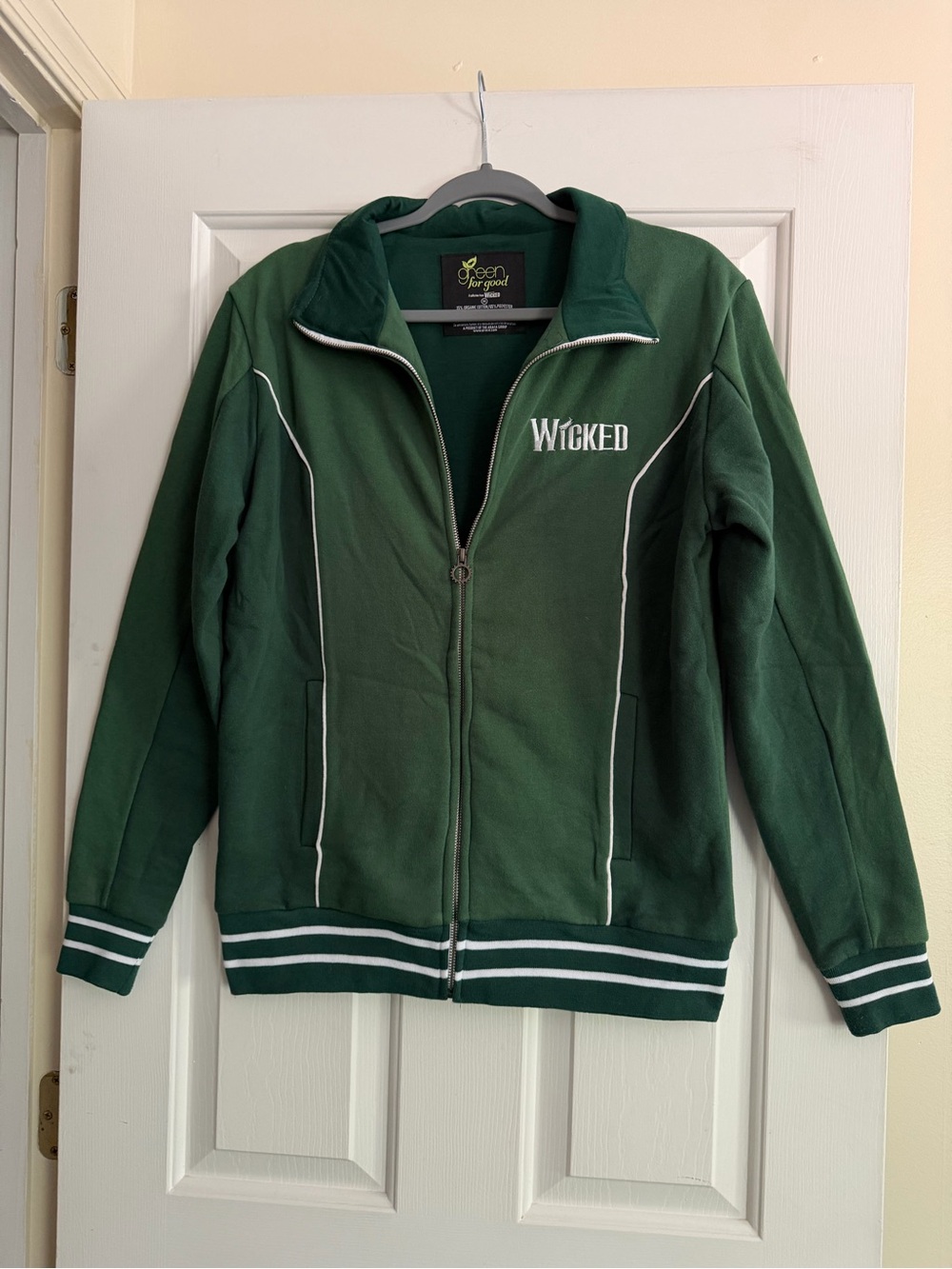 Wicked Green Full-Zip Hoodie Jacket Unisex size Medium BROADWAY